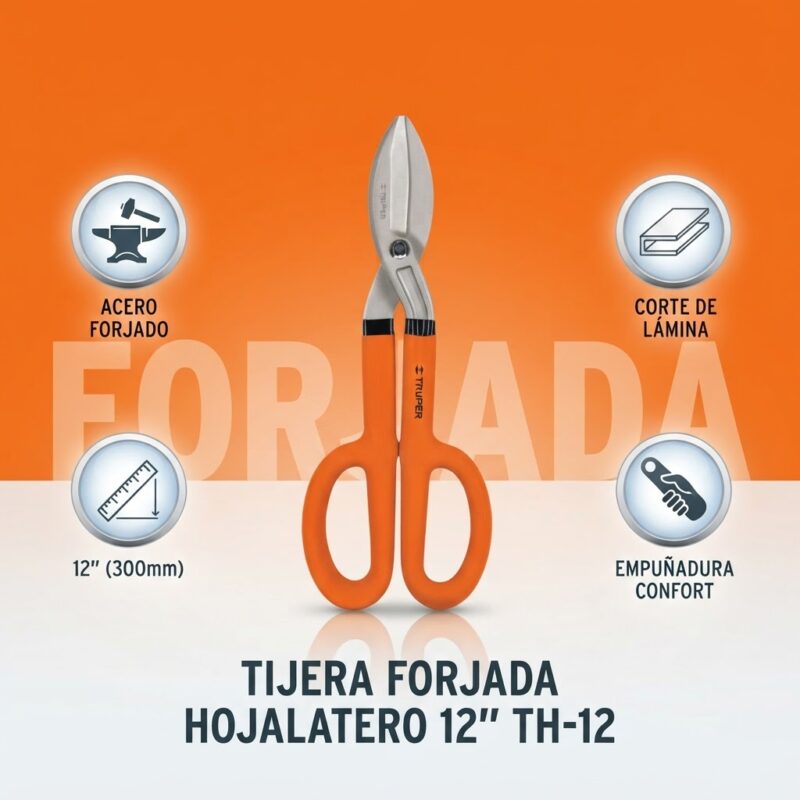 Tijera Truper de Hojalatero Forjada 12 Pulgadas TH-12