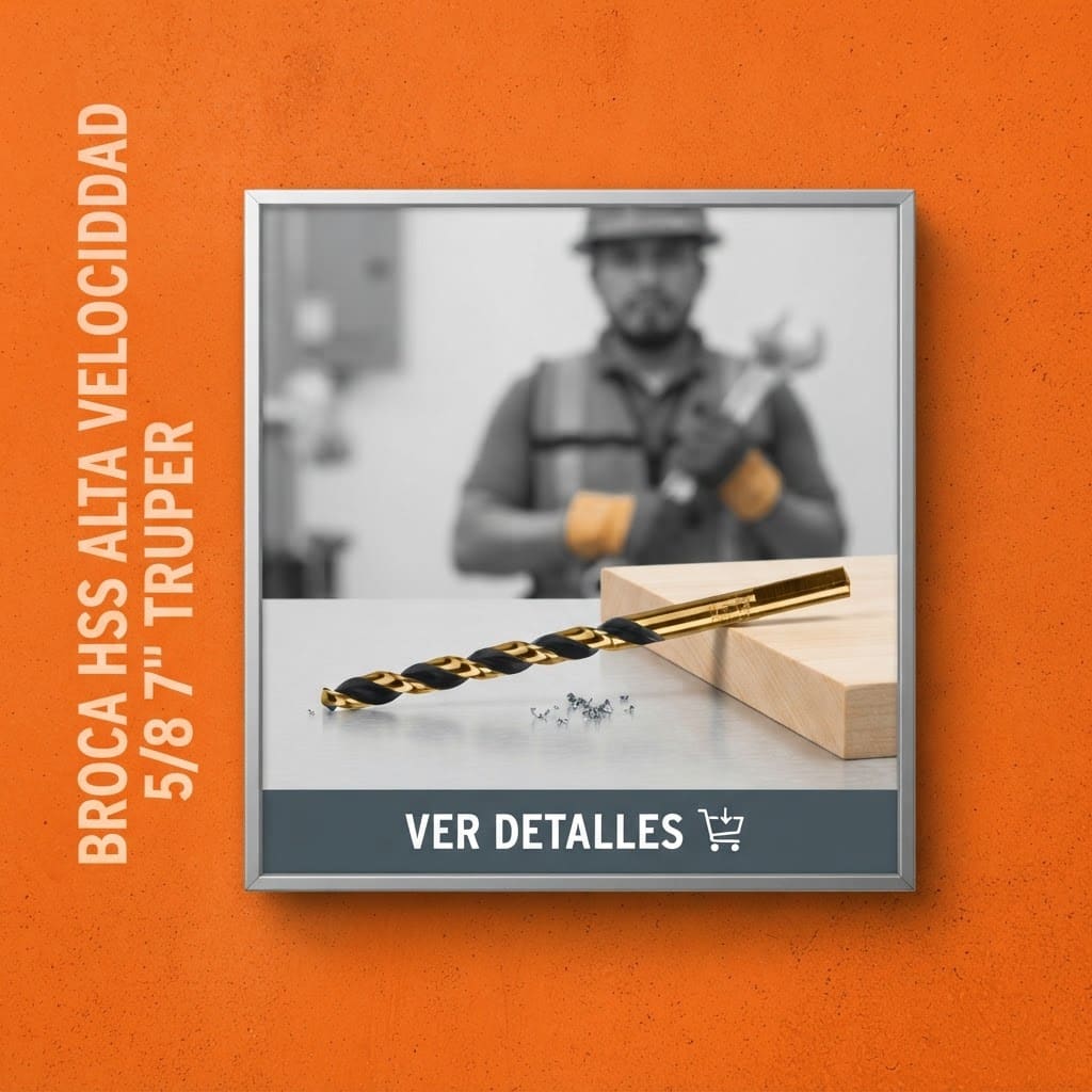 Broca para Metal HSS 5/8 x 7 Pulgadas Truper Split Point - Imagen 5