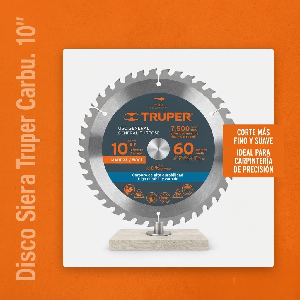 Disco de corte para madera Truper ST-1060 10" 60 dientes - Imagen 2