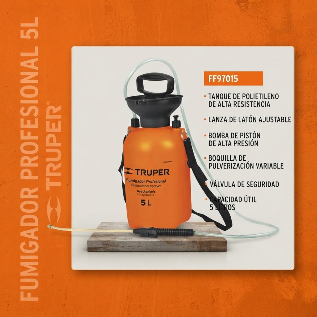 Fumigadora Manual Truper 5 Litros con Lanza de Latón - Imagen 4