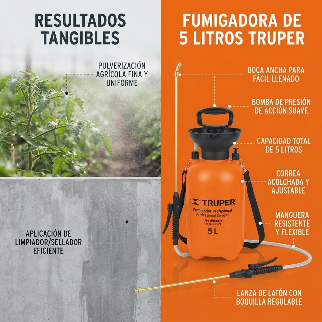 Fumigadora Manual Truper 5 Litros con Lanza de Latón - Imagen 5