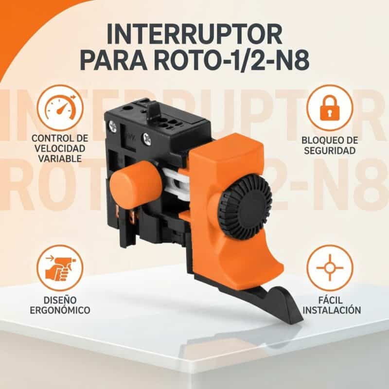 Interruptor para Rotomartillo Truper ROTO-1/2N8 Repuesto