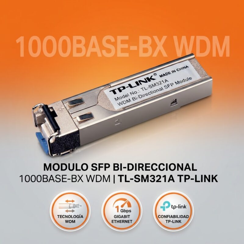 Transceiver Fibra SFP TP-Link TL-SM321A Bidireccional WDM