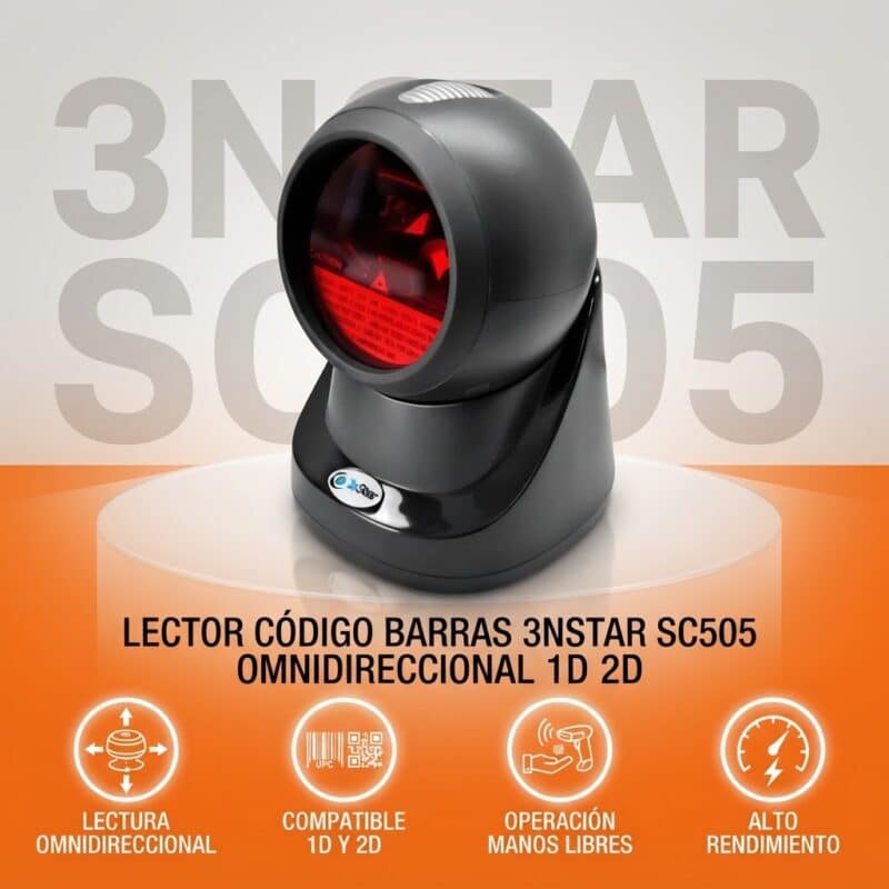 Lector de Barras Omnidireccional 3nstar SC505 1D 2D QR