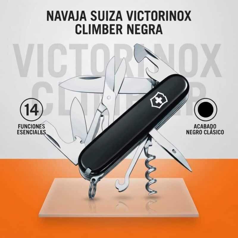 Navaja Victorinox Climber Negra 14 Funciones con Tijeras