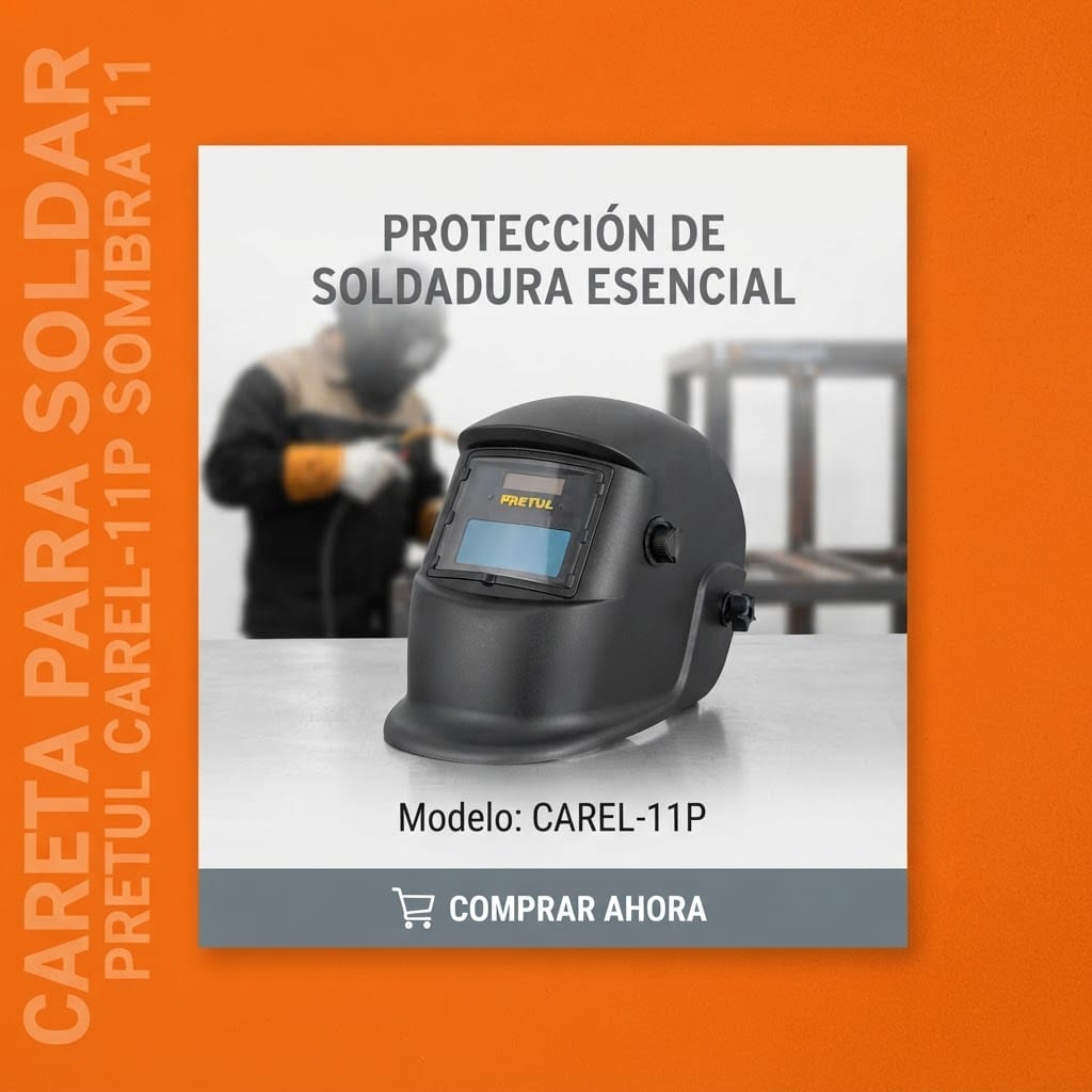 Careta para Soldar Pretul CAREL-11P Sombra 11 Automática - Imagen 4