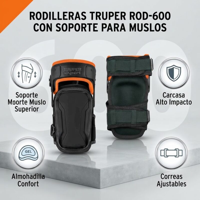 Rodilleras Truper Expert ROD-600 con Soporte para Muslos