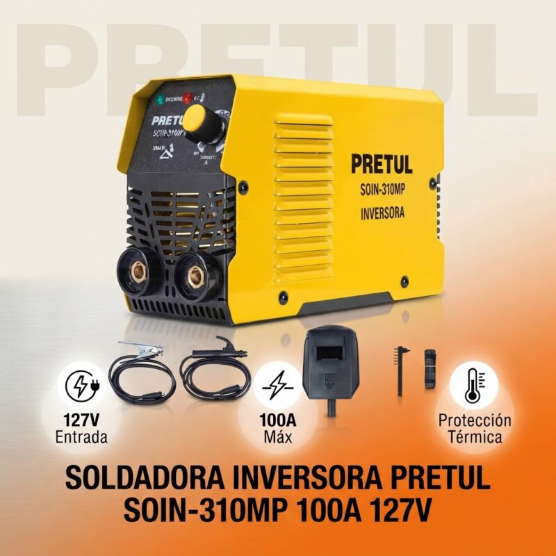 Soldadora Inversora Pretul SOIN-310MP Mini 100 A IGBT