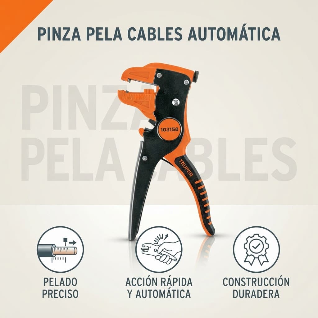 Pinza Pela Cables Automática Truper PE-CA 7 Pulgadas