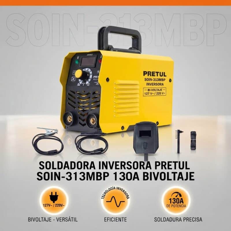 Máquina de Soldar Inversora Pretul SOIN-313MBP 130A