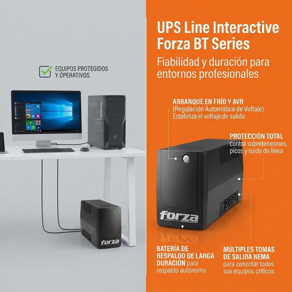 UPS Line Interactive Forza BT Series con AVR y alarma - Imagen 8