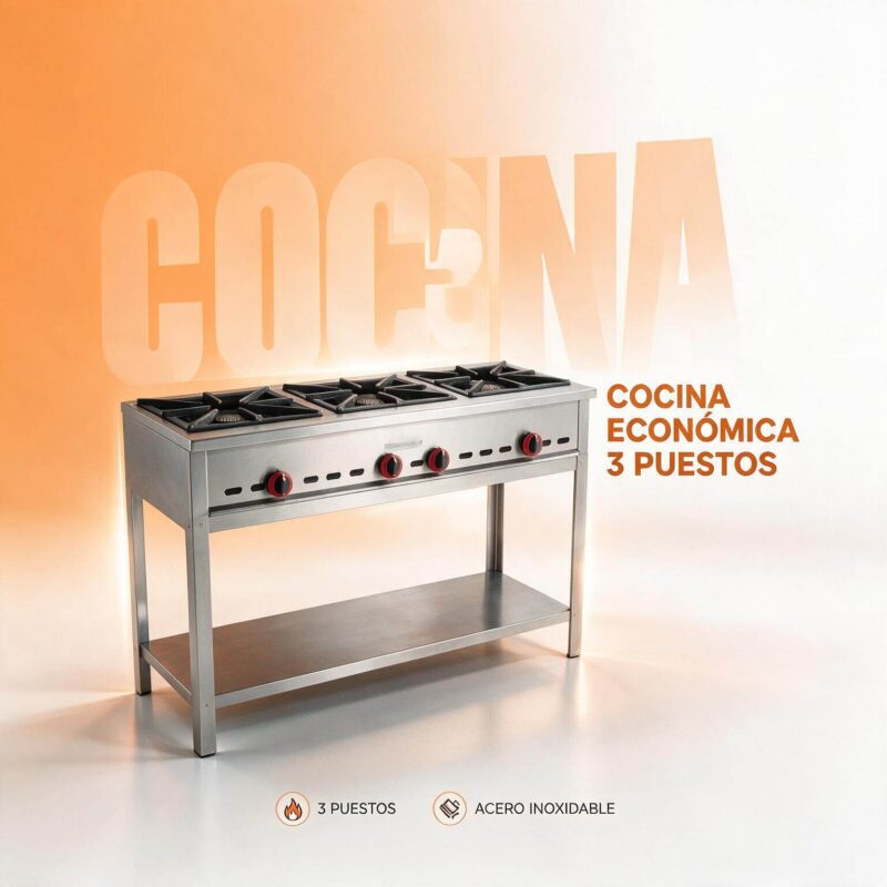 Cocina Industrial 3 Puestos Joserrago M-11 66000 BTU