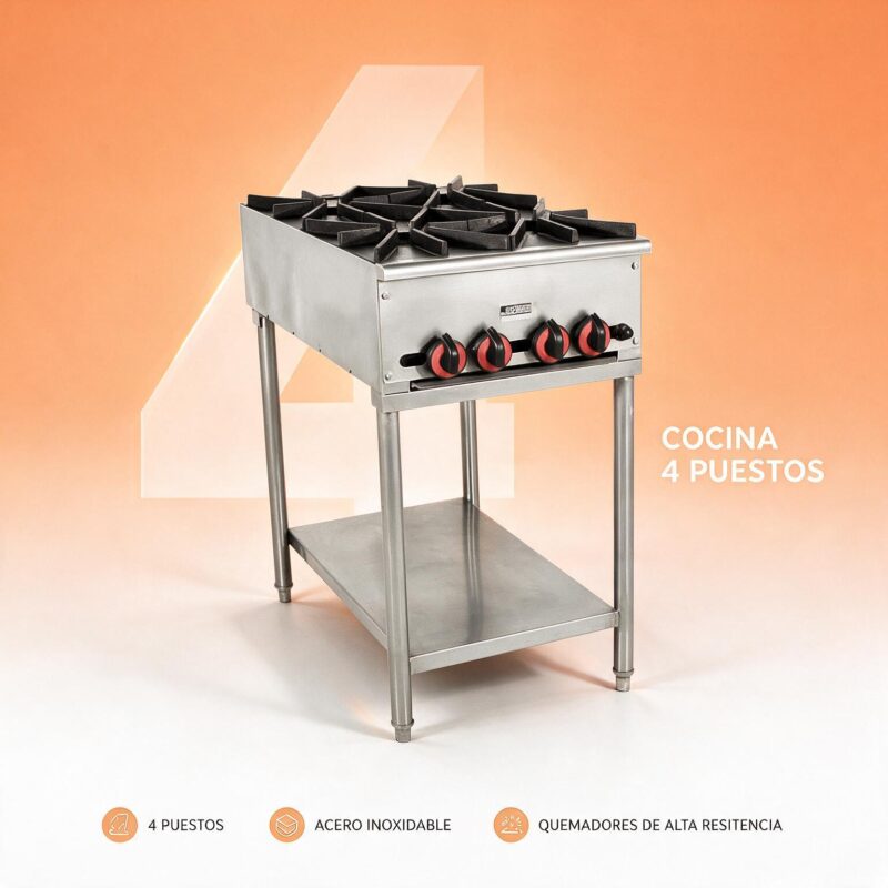 Cocina Industrial Joserrago M-27 4 Puestos 88000 BTU