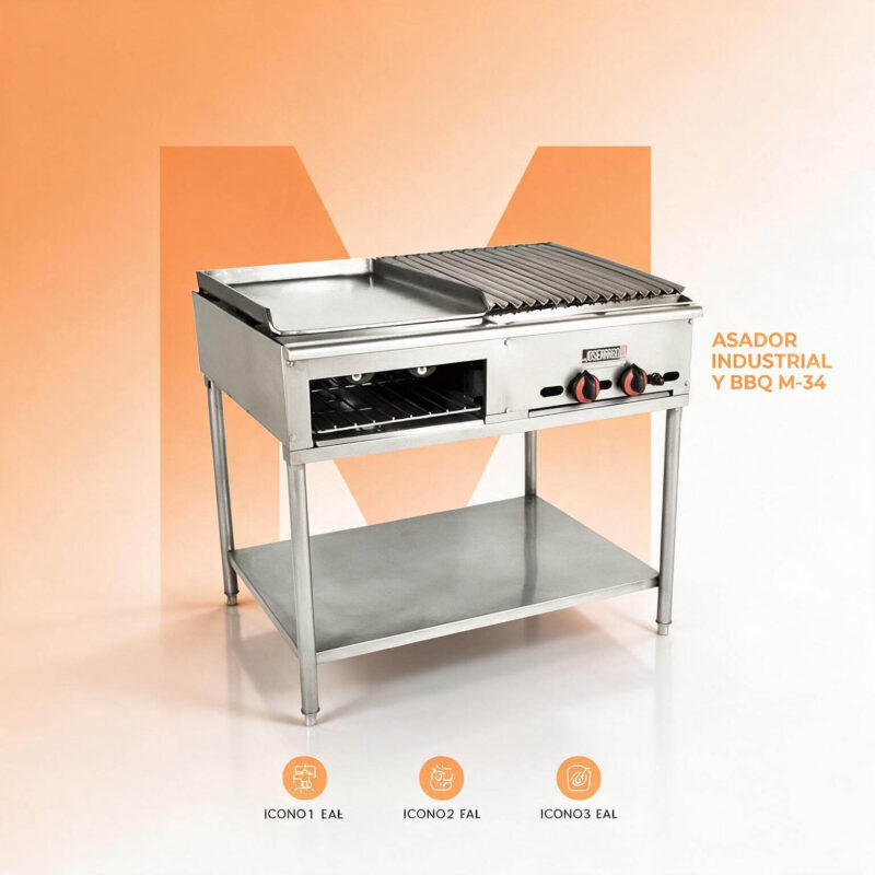 Asador Industrial Joserrago M-34 180000 BTU Gas