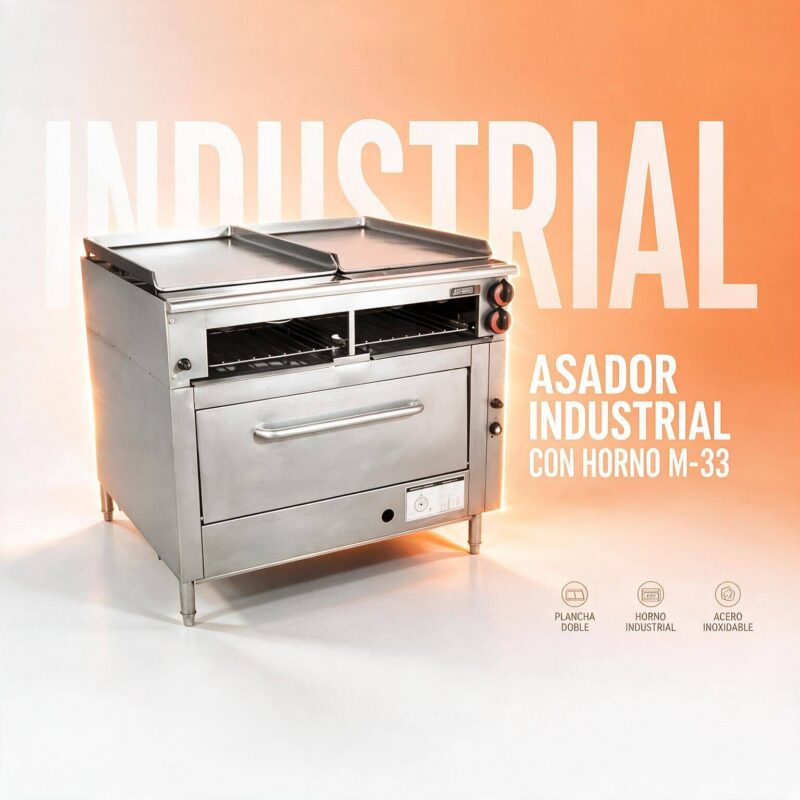 Asador Industrial Joserrago M-33 con Horno 150000 BTU
