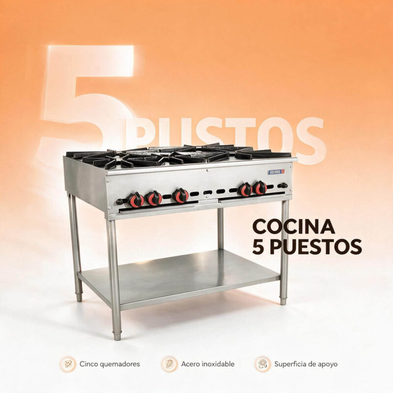 Cocina Industrial Gas 5 Puestos Joserrago M-64