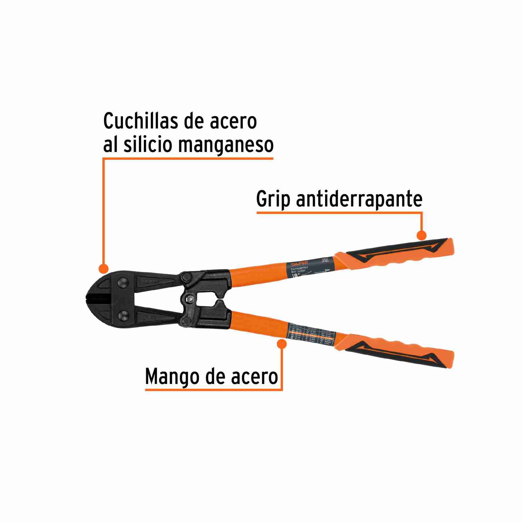 Cortapernos 18 Pulgadas Profesional Truper Acero - Imagen 4
