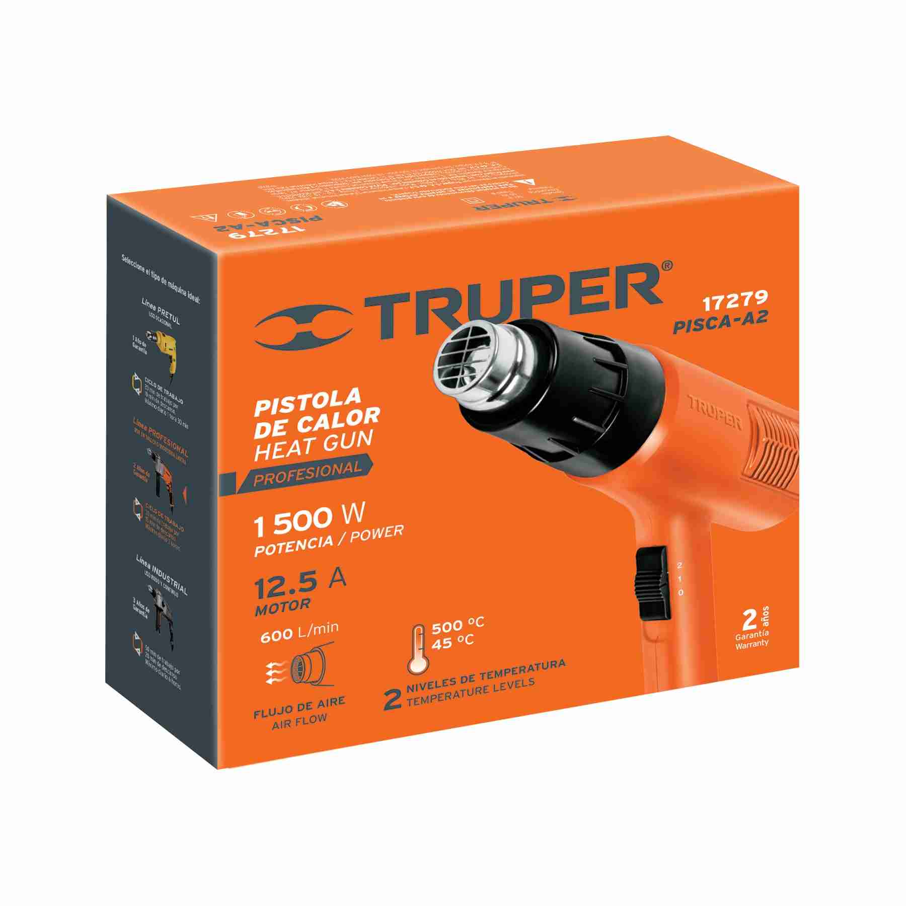 Pistola de Calor Truper 1500W Profesional 17279 - Imagen 3