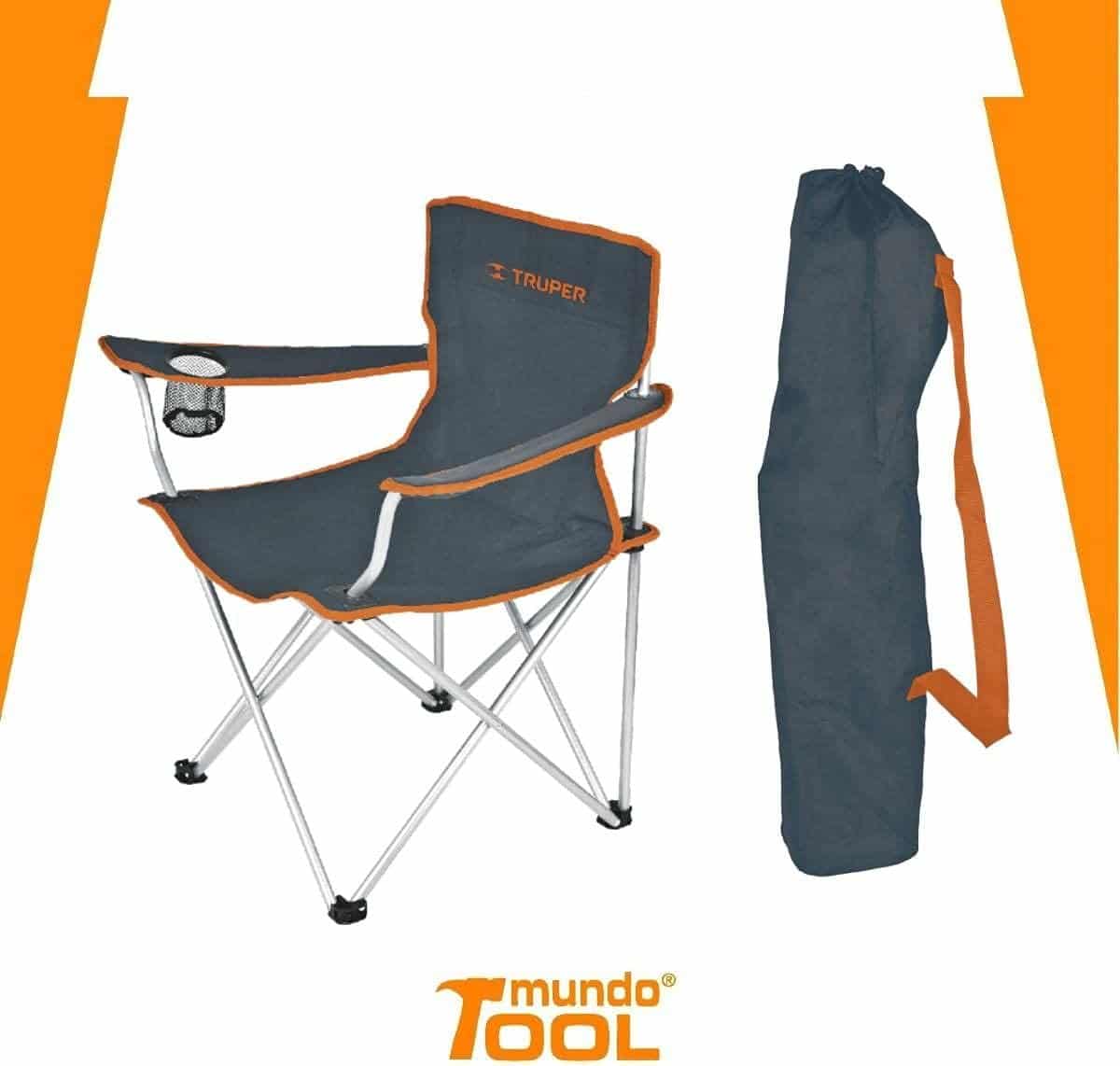 Silla Plegable Portátil Truper con Portavasos 61025 - Imagen 8