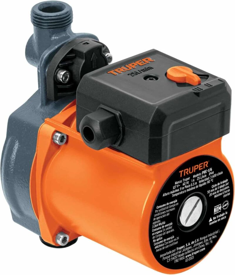 Bomba Presurizadora Truper 1/6 HP Agua 25L/min