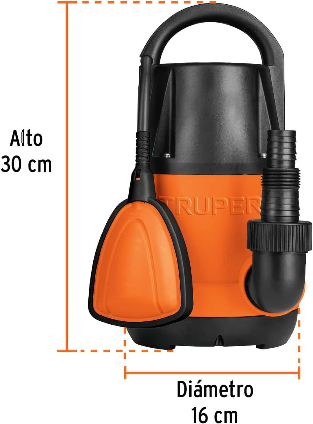 Bomba Sumergible Truper 3/4 HP Agua Limpia Plástica - Imagen 2