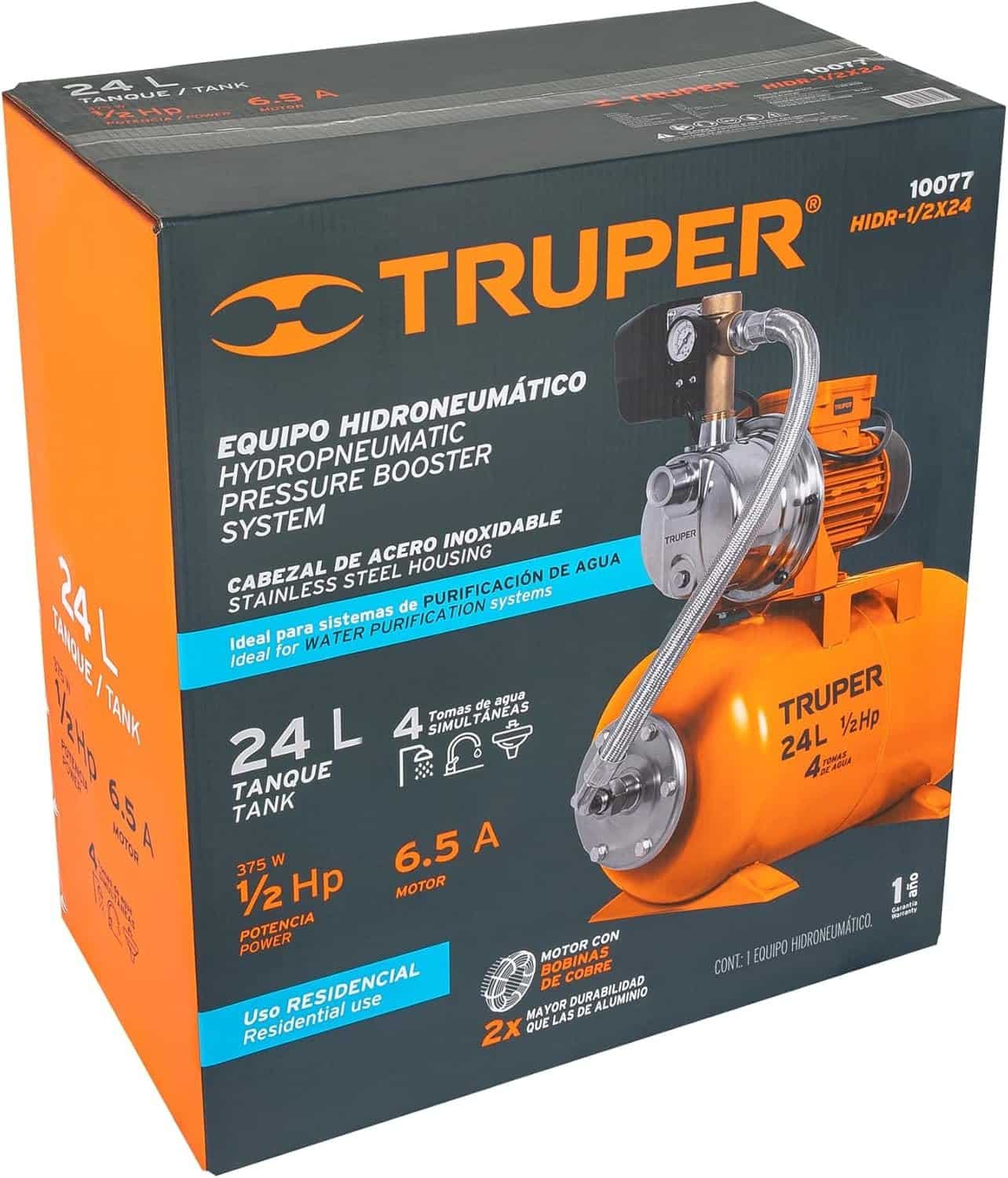 Equipo Hidroneumático 50L Truper Bomba Jet 1/2 HP - Imagen 5