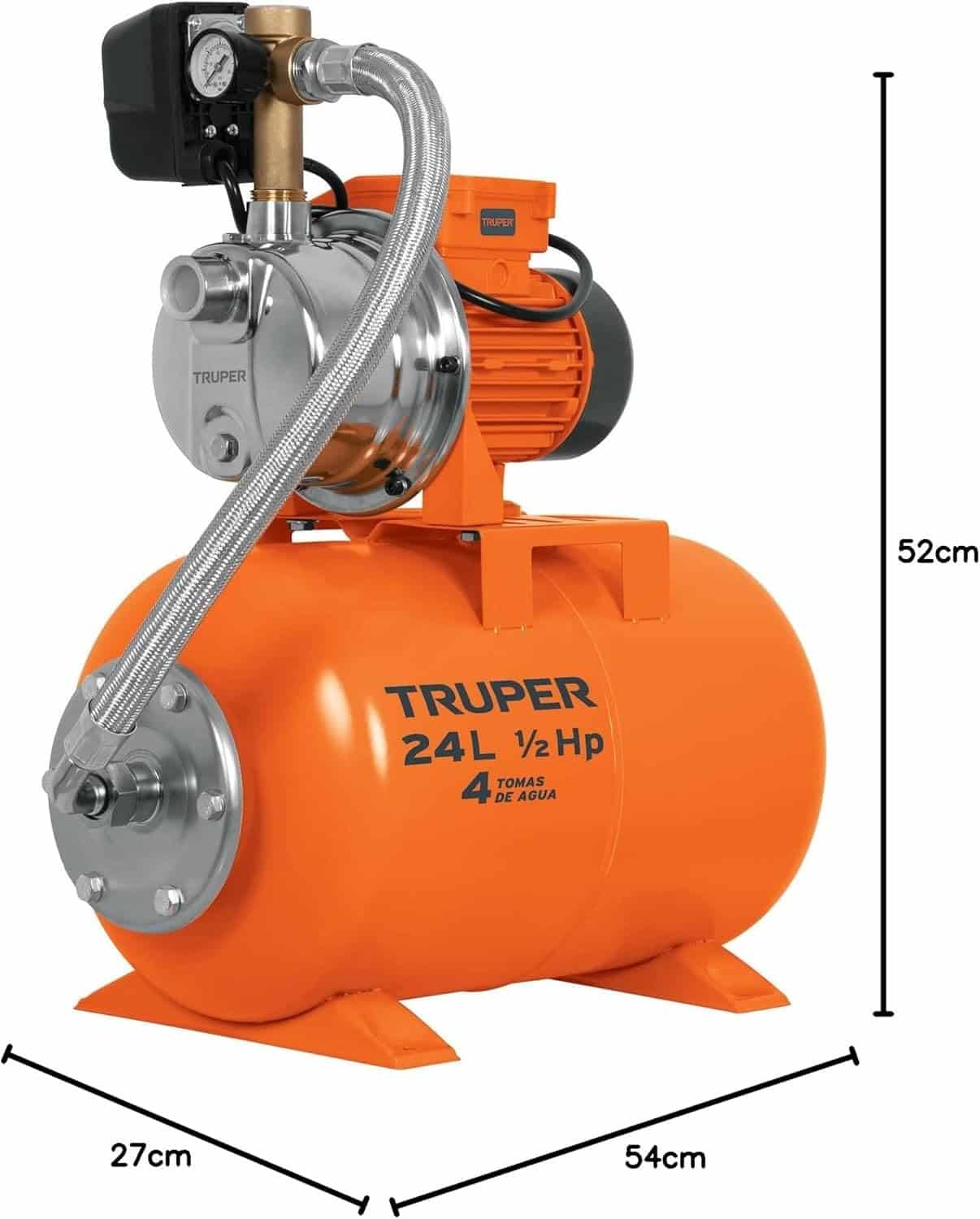 Equipo Hidroneumático 50L Truper Bomba Jet 1/2 HP - Imagen 6