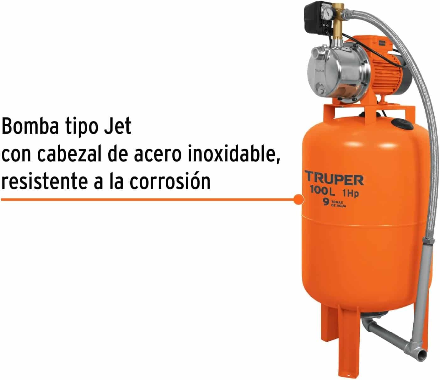 Equipo Hidroneumático 50L Truper Bomba Jet 1/2 HP - Imagen 8