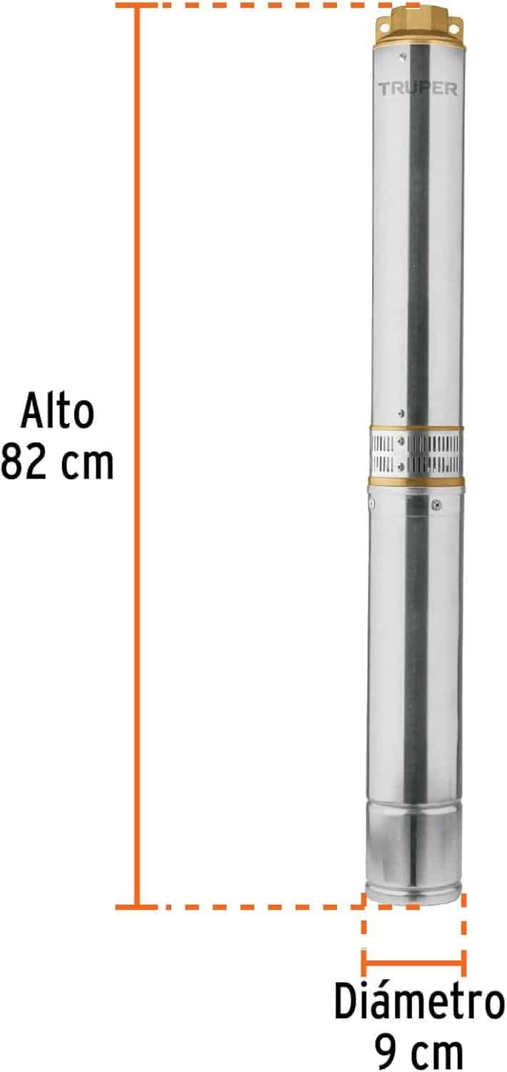 Bomba Sumergible Truper 2 HP Tipo Bala Agua Limpia - Imagen 4