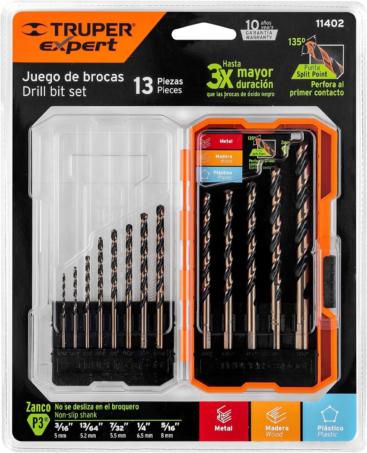 Brocas HSS para Metal Truper Expert Set 13 piezas - Imagen 2