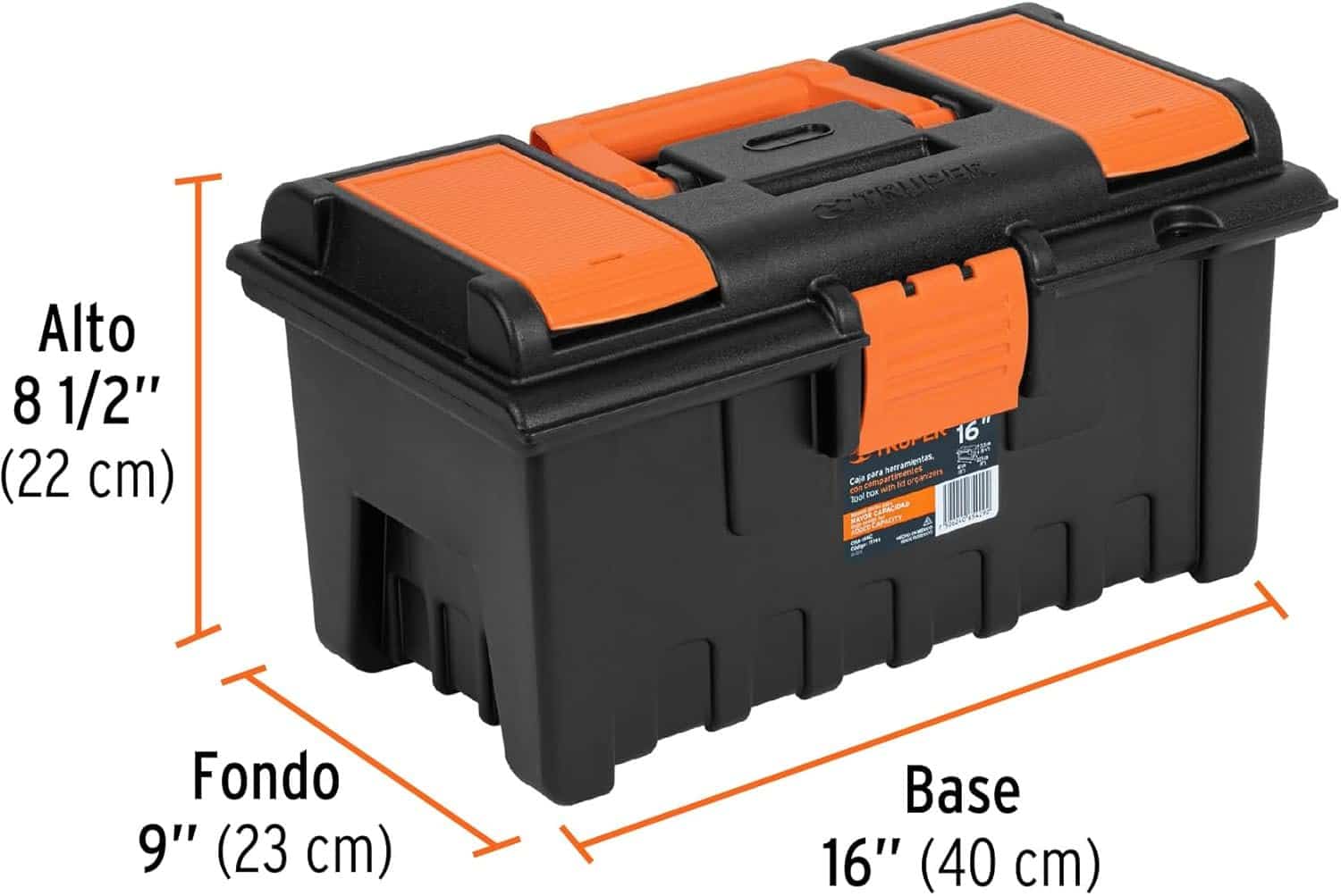Caja para Herramientas 16" Truper con Compartimentos - Imagen 3