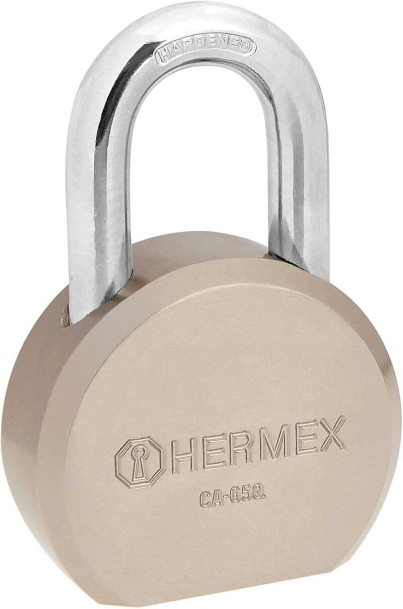 Candado Redondo Hermex 65mm Gancho Corto Llave Puntos