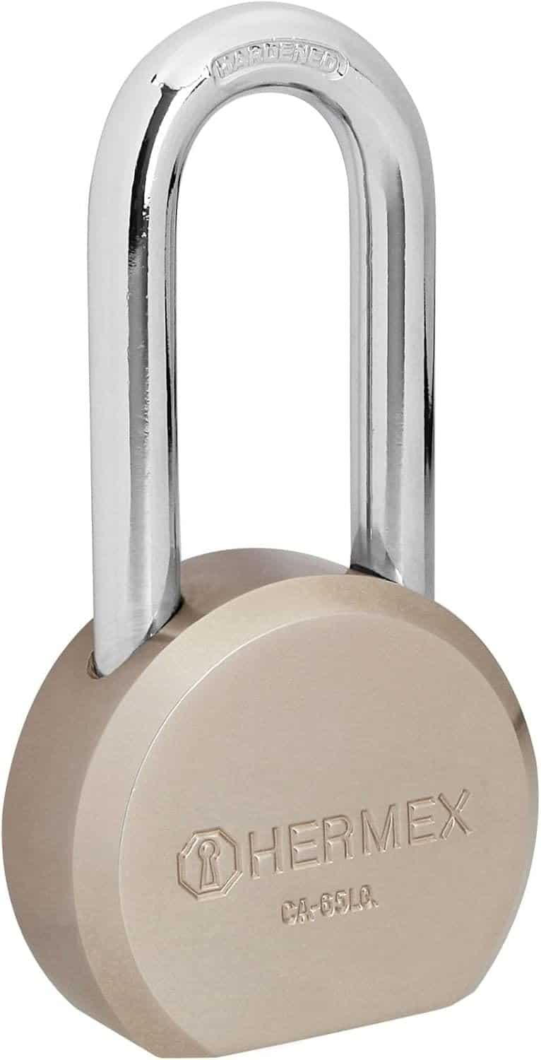 Candado Redondo 65mm Gancho Largo Llave Puntos