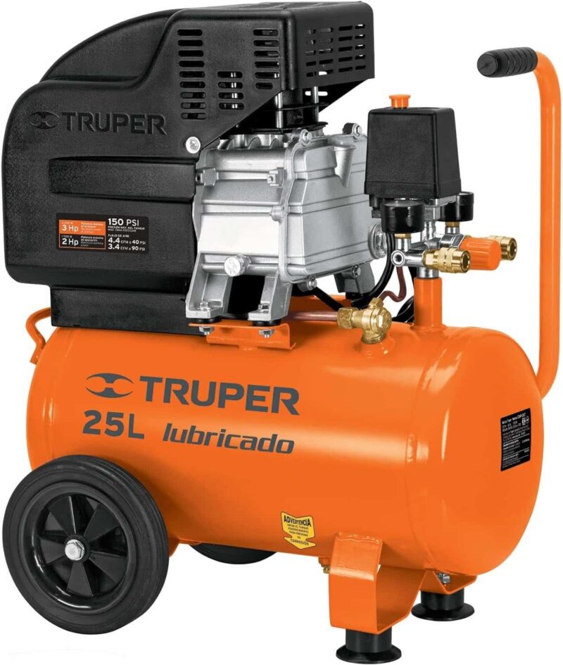 Compresor de Aire Truper 25L 3HP Lubricado 127V