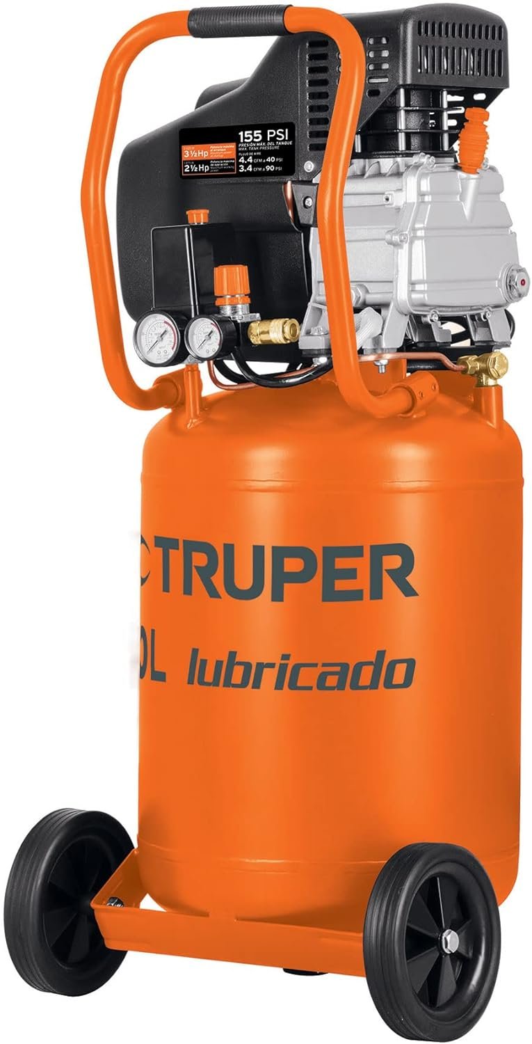 Compresor de Aire Truper 50L 3.5HP Lubricado Vertical
