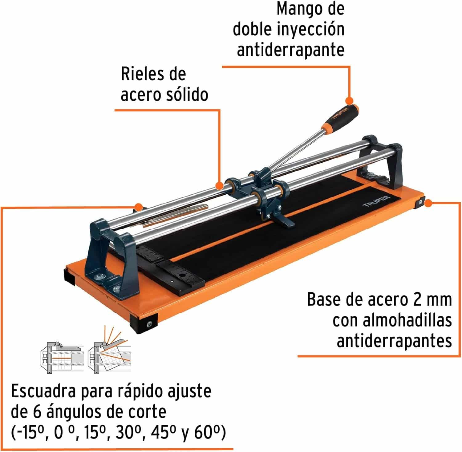 Cortador de Baldosa Truper 50 cm Cuchilla Tungsteno - Imagen 2