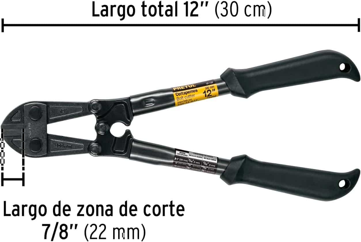 Cortapernos 24 Pulgadas Pretul Mango Tubular Acero - Imagen 9