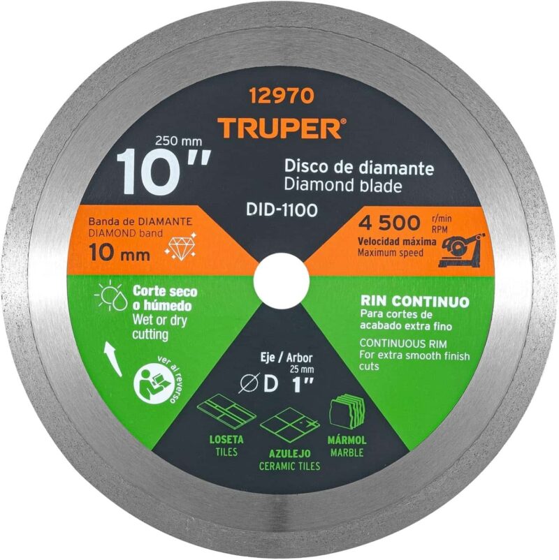 Disco Diamante 10" Rin Continuo Truper DID-1100