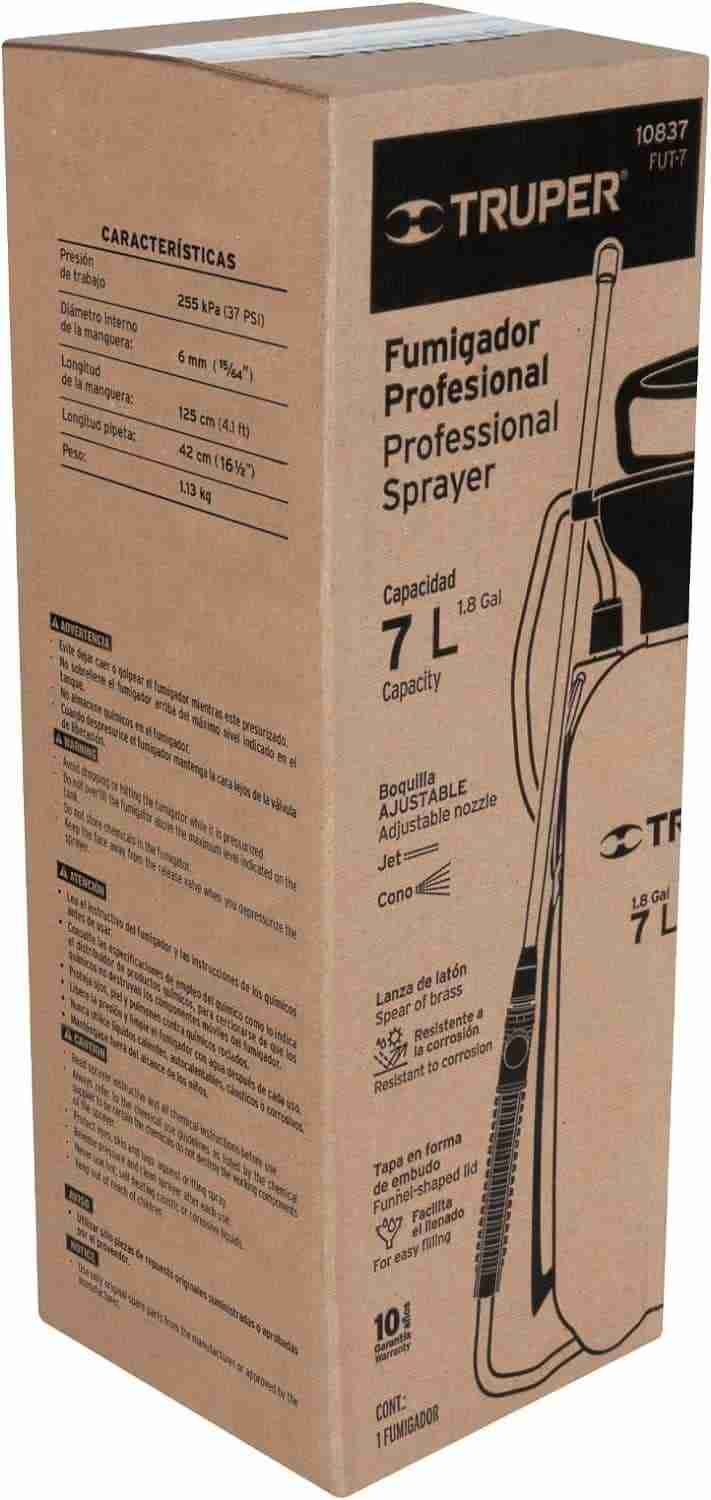Fumigador Jardinero Truper FUT-7 7L Boquilla Ajustable - Imagen 3