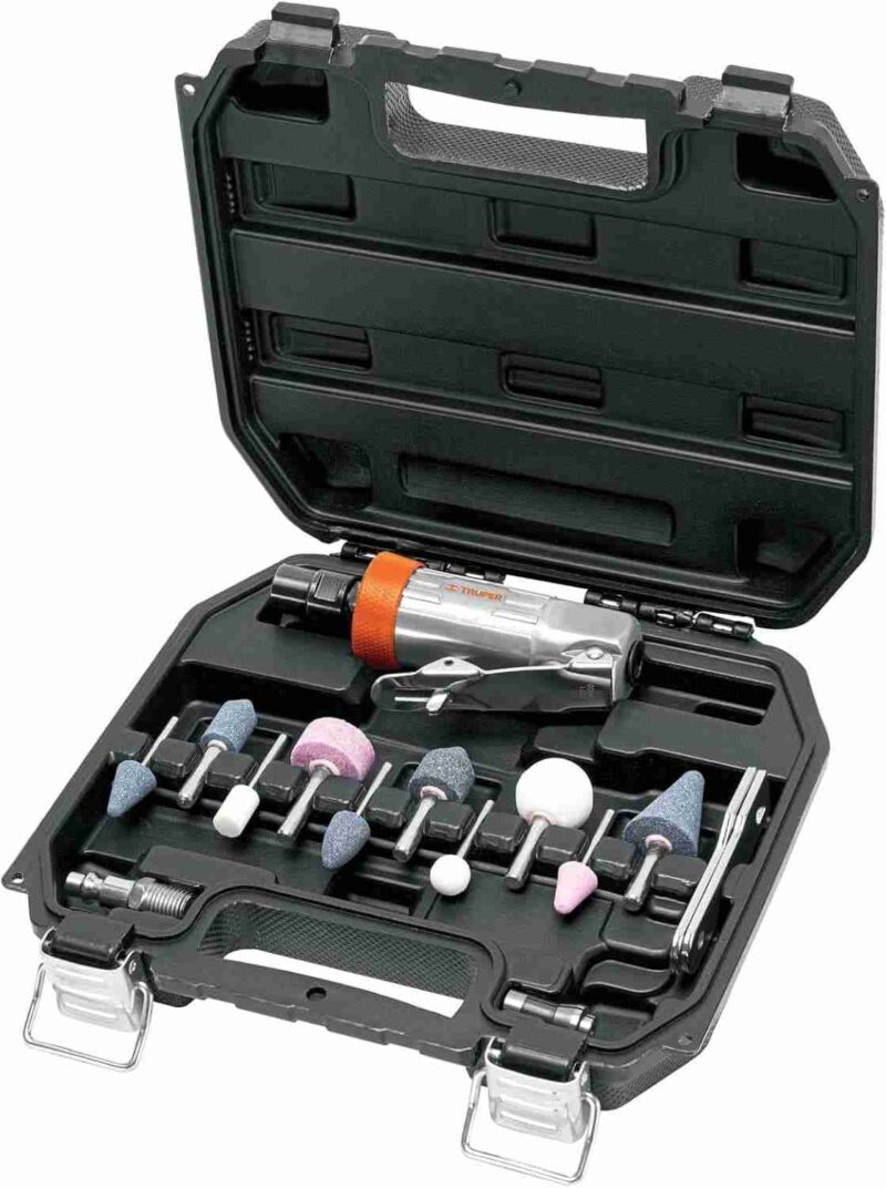 Mini Esmeriladora Neumática Truper 1/4" Kit con Estuche