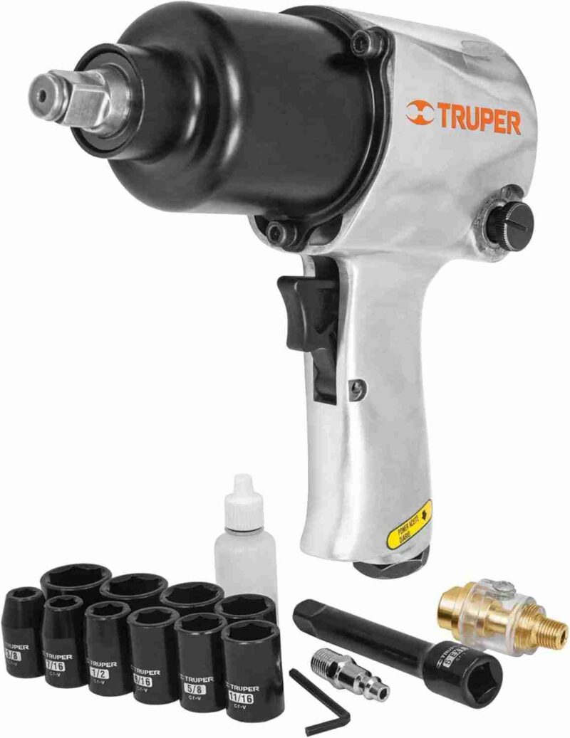Llave de Impacto 1/2 Truper TPN-734H-2K Kit Industrial