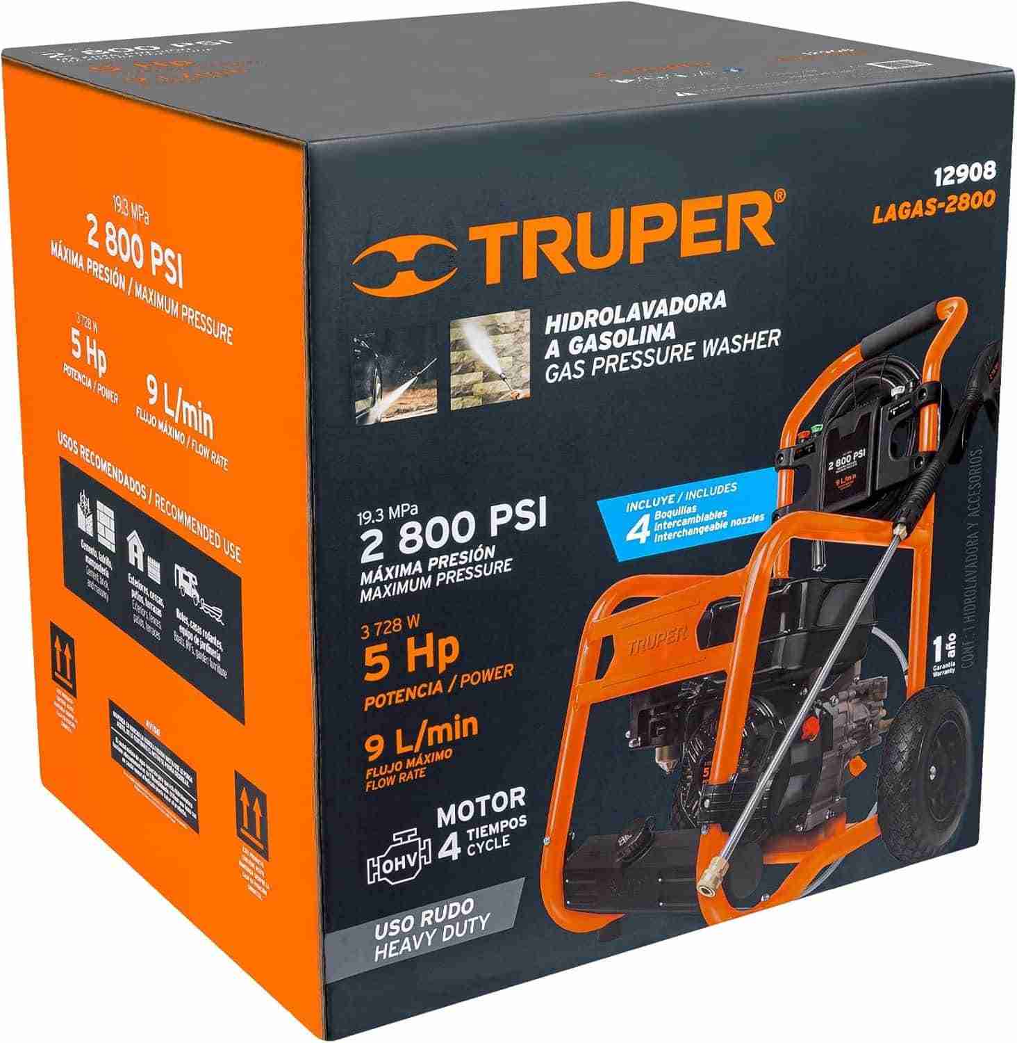 Hidrolavadora Truper LAGAS-2800 Motor Gasolina 2800 PSI - Imagen 6