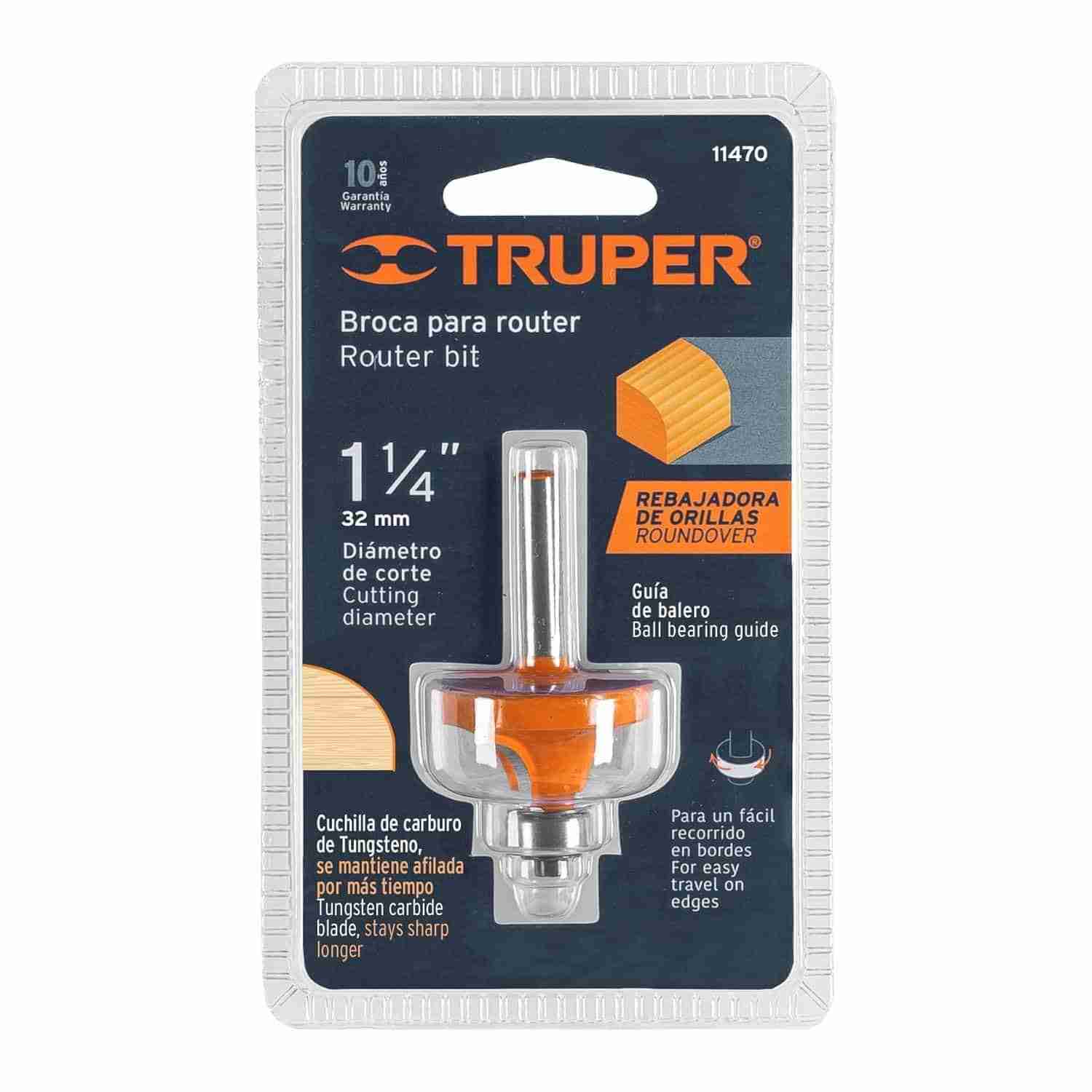 Broca Redondeadora Truper 1 1/2 con Balero Router - Imagen 4