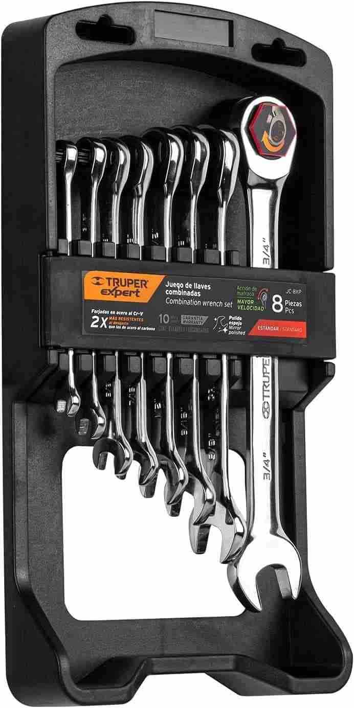Llaves Combinadas TRUPER Expert Set 8 Pzas Pulidas