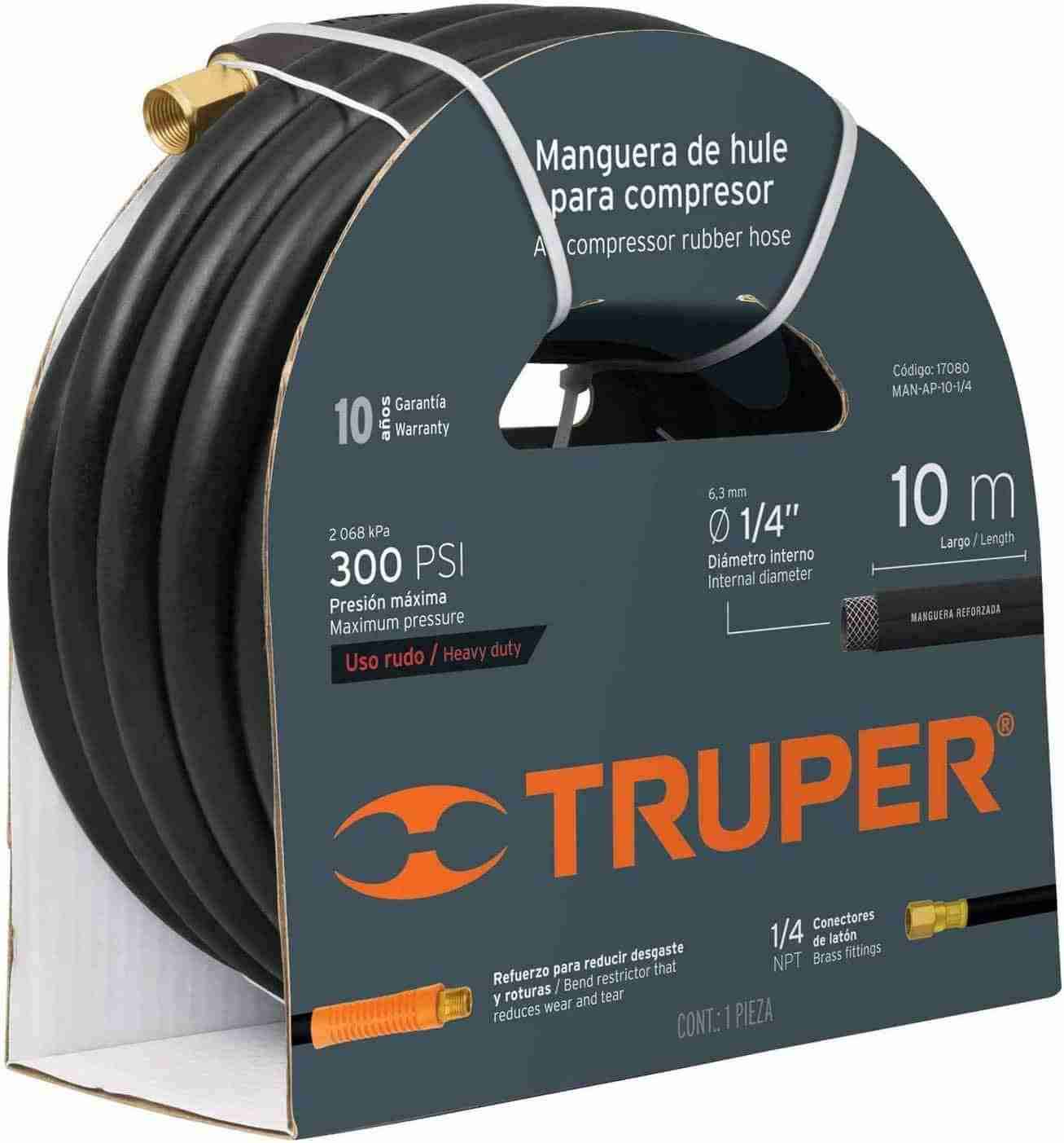 Manguera para Compresor Truper Hule 10m 1/4 Reforzada - Imagen 3