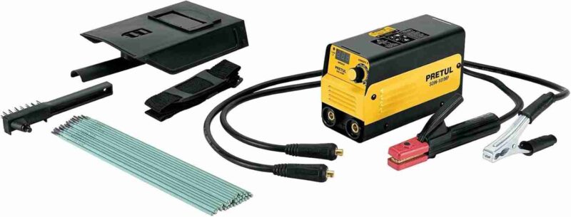 Soldadora inversora 100A 127V ligera y compacta Pretul