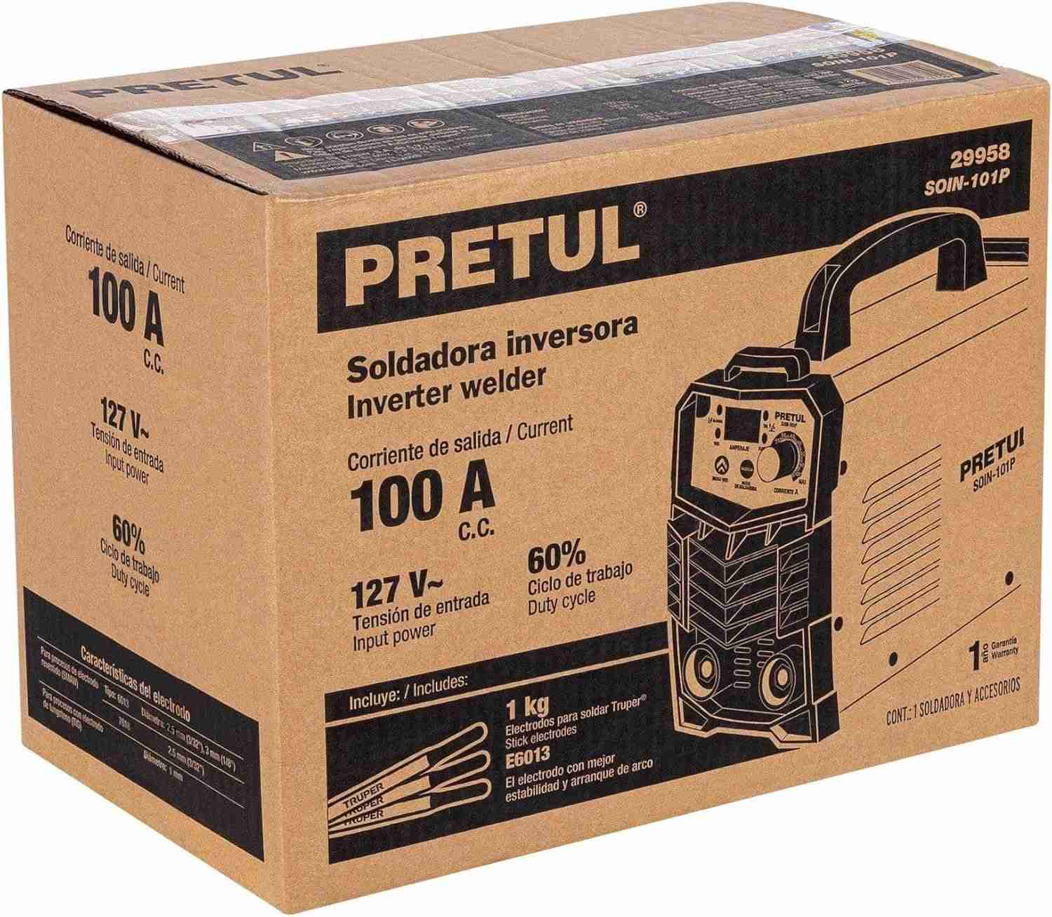 Soldadora inversora 100A 127V ligera y compacta Pretul - Imagen 7