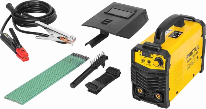 Soldadora inversora 160 A Bi-voltaje 127/220 V ligera y compacta Pretul