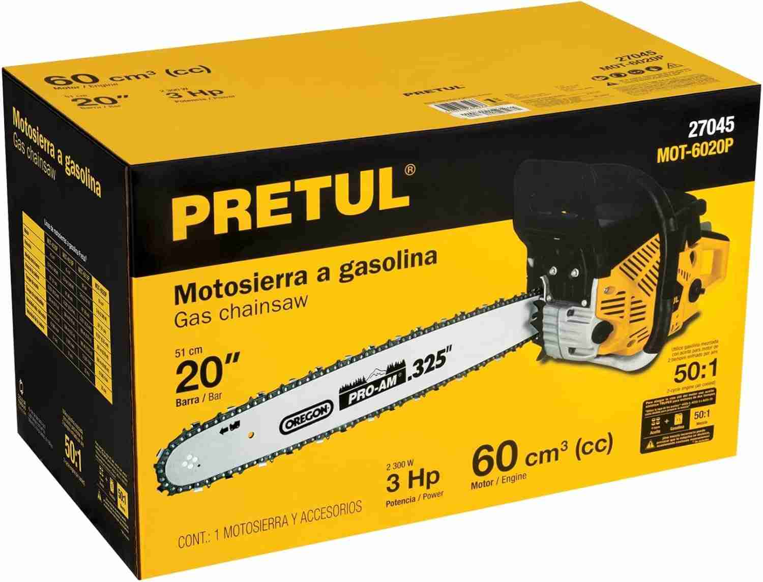 Motosierra a Gasolina 60cc Pretul Barra 20 Pulgadas - Imagen 10