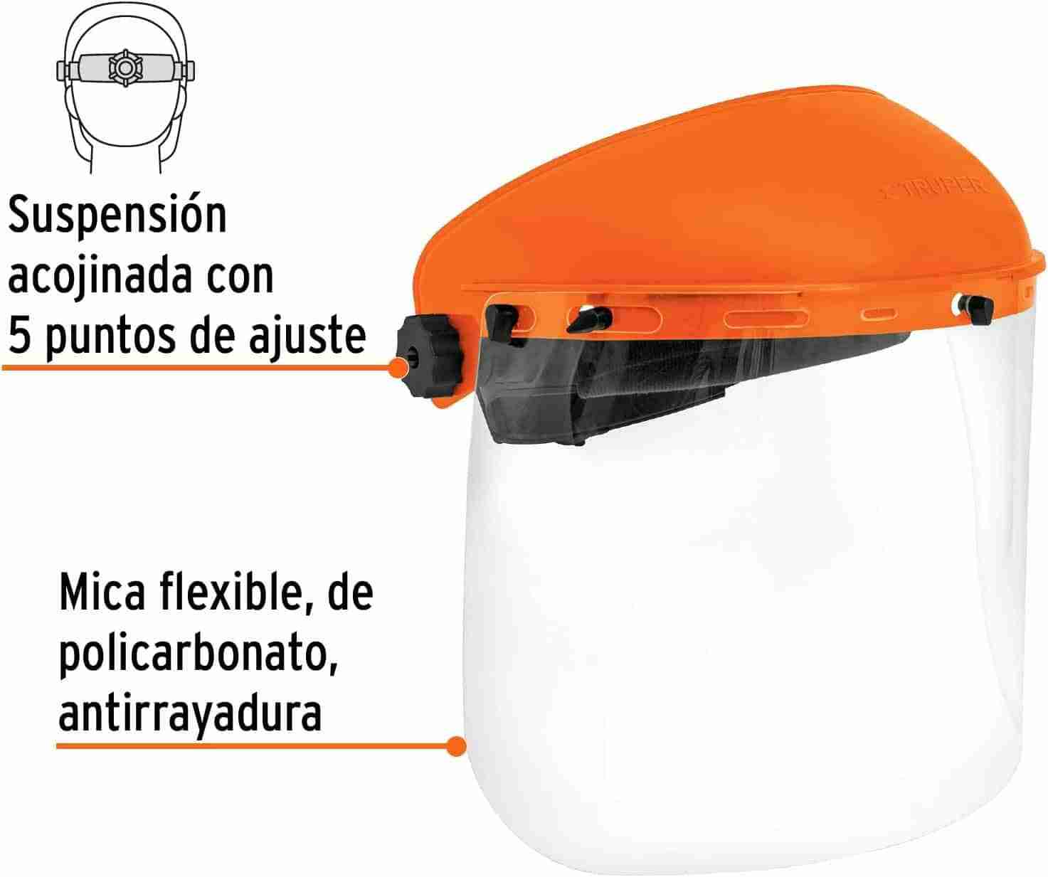 Protector Facial Truper PF-500 Mica Policarbonato - Imagen 2